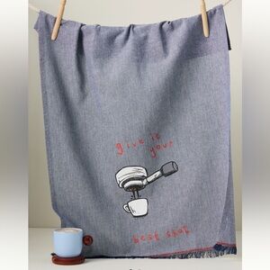 NWT Anthropologie Give it Your Best Shot Cotton Dish Towel